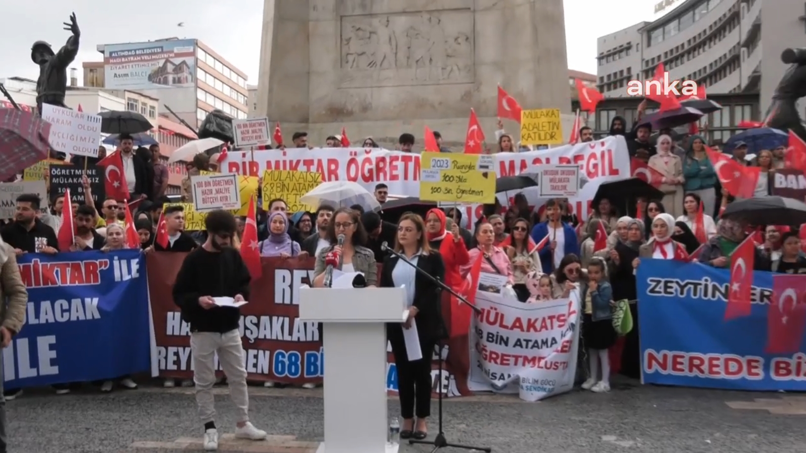 Atanamayan Öğretmenler Ankara’da eylem yaptı