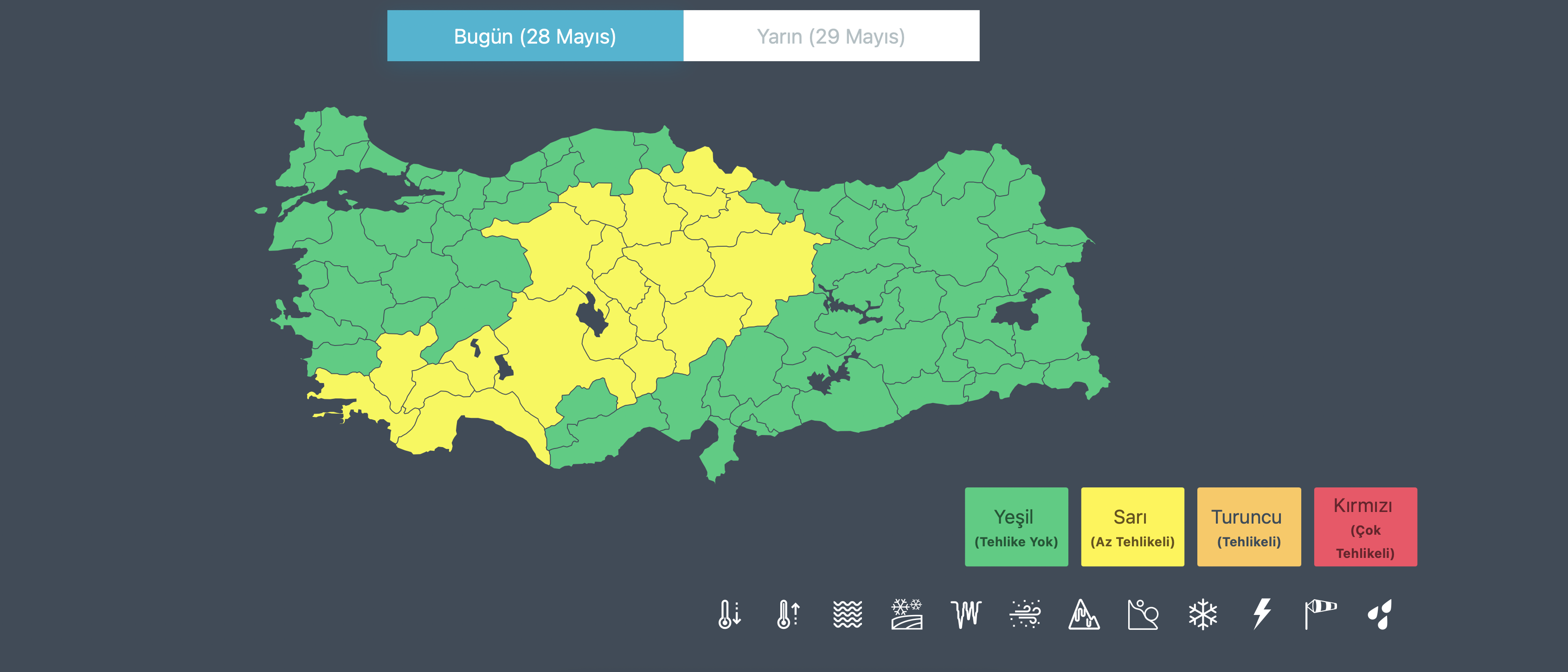 Isparta dahil 20 kente “sarı” alarm