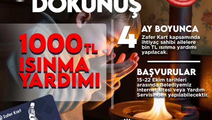 Afyon Belediyesi’nden vatandaşlara ısınma yardımı