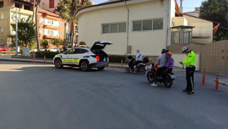 Trafik denetimlerinde 308 sürücüye ceza kesildi