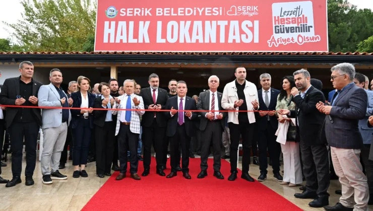 Antalya Büyükşehir Belediye Başkanı Böcek, Serik’te ‘Halk Lokantası’ açılışına katıldı