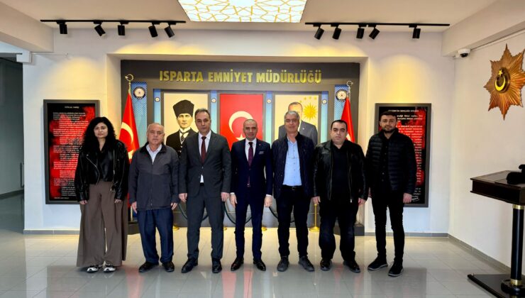 Isparta Gazeteciler Cemiyeti’nden Emniyet Müdürü Bildirici’ye ziyaret