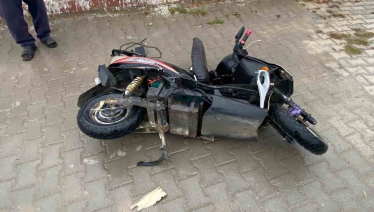 Elektrikli Bisiklete Çarptı, Kadın Hastanelik Oldu.