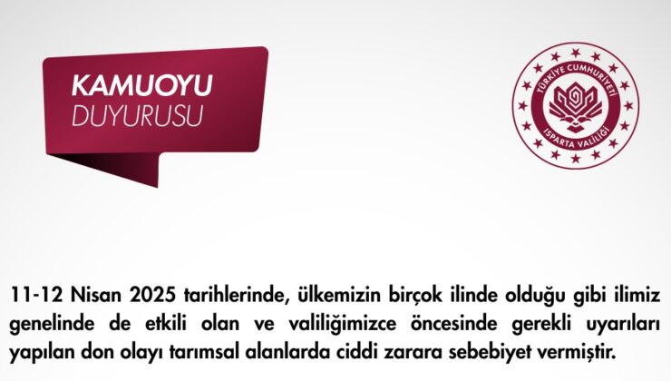 Isparta’da don felaketi: Tarım alanlarında büyük zarar